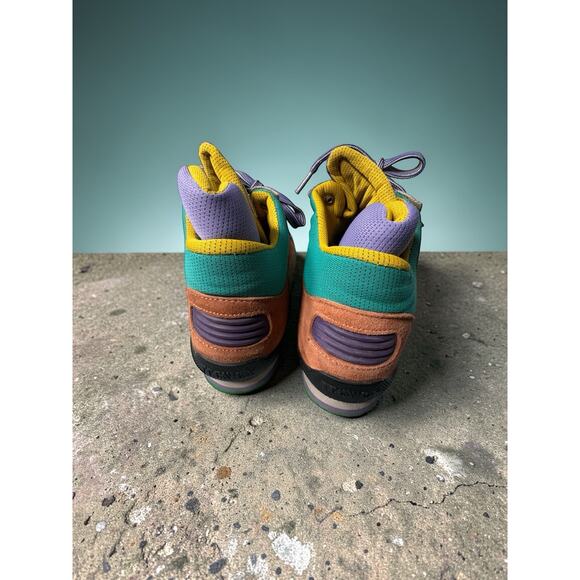 Vintage Tecnica Trekking Suede Hiking Boots 80s 90s Multi Color Womens 9 Mens 7